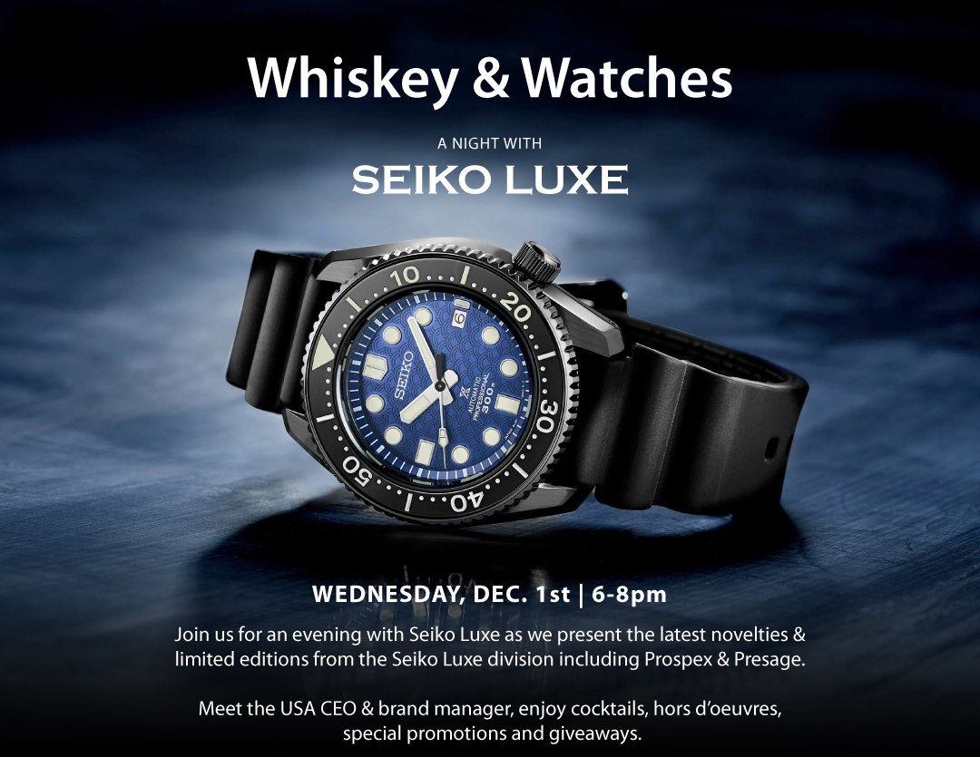 Orlando Watch Company | Whiskey & Watches with Seiko Luxe