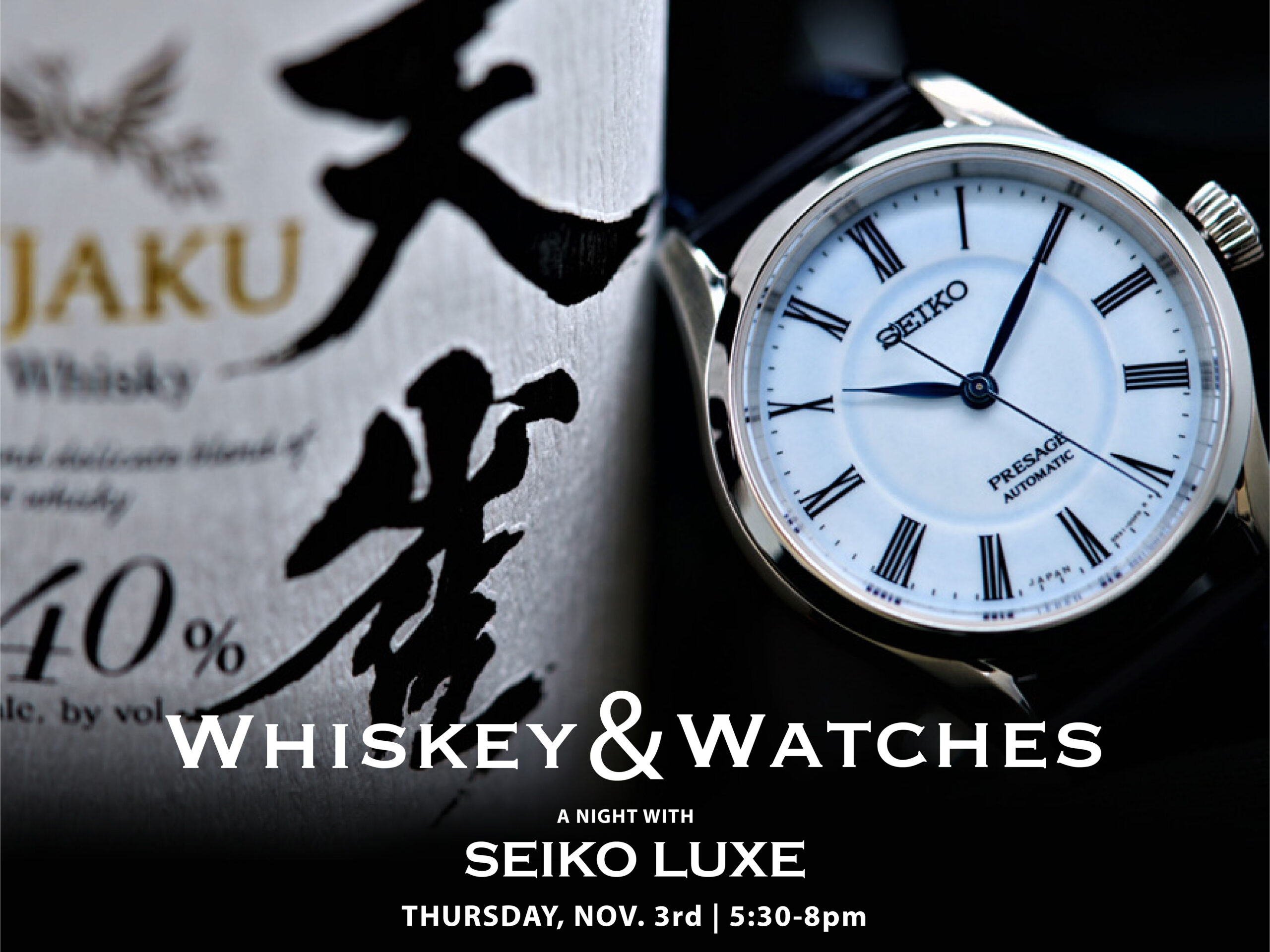 Orlando Watch Company | Whiskey & Watches with Seiko Luxe